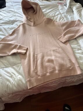 Embroidered Light Pink Hoodie